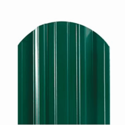 Металлический штакетник евротрапеция зелёный мох RAL 6005