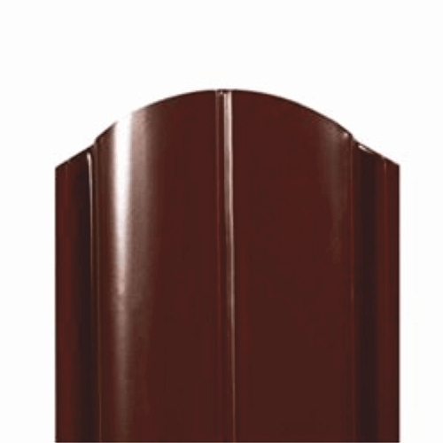 Металлический штакетник европланка коричневая RAL 8017